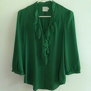 Anthropologie ruffle blouse